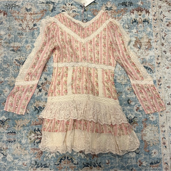 Loveshackfancy Pirelle Mini Dress in Frosted Petal Pink - Picture 8 of 9